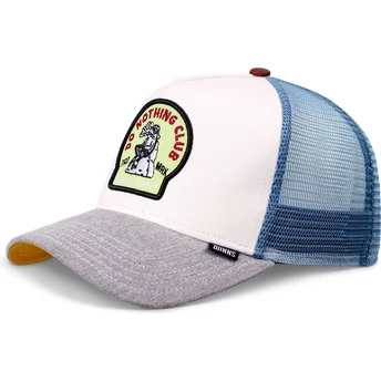 Gorra trucker hvid, blå og grå Frog Do Nothing Club HFT DNC fra Djinns