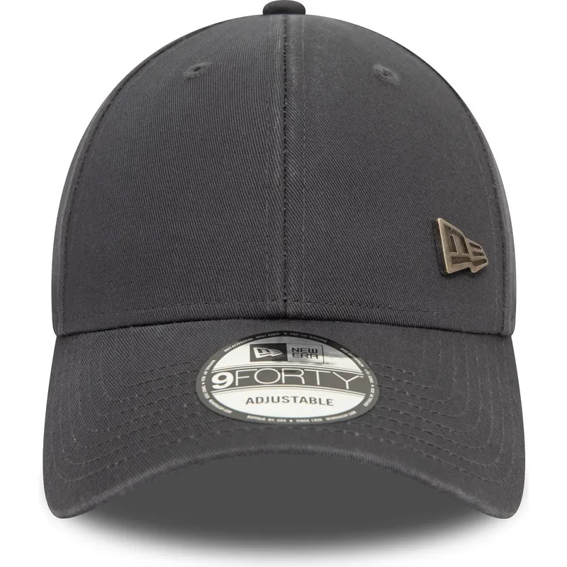 gra-justerbar-curved-kasket-9forty-pin-fra-new-era