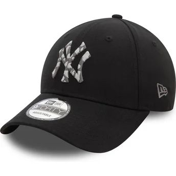 Justerbar sort krummet kasket 9FORTY Seasonal Infill fra New York Yankees MLB af New Era