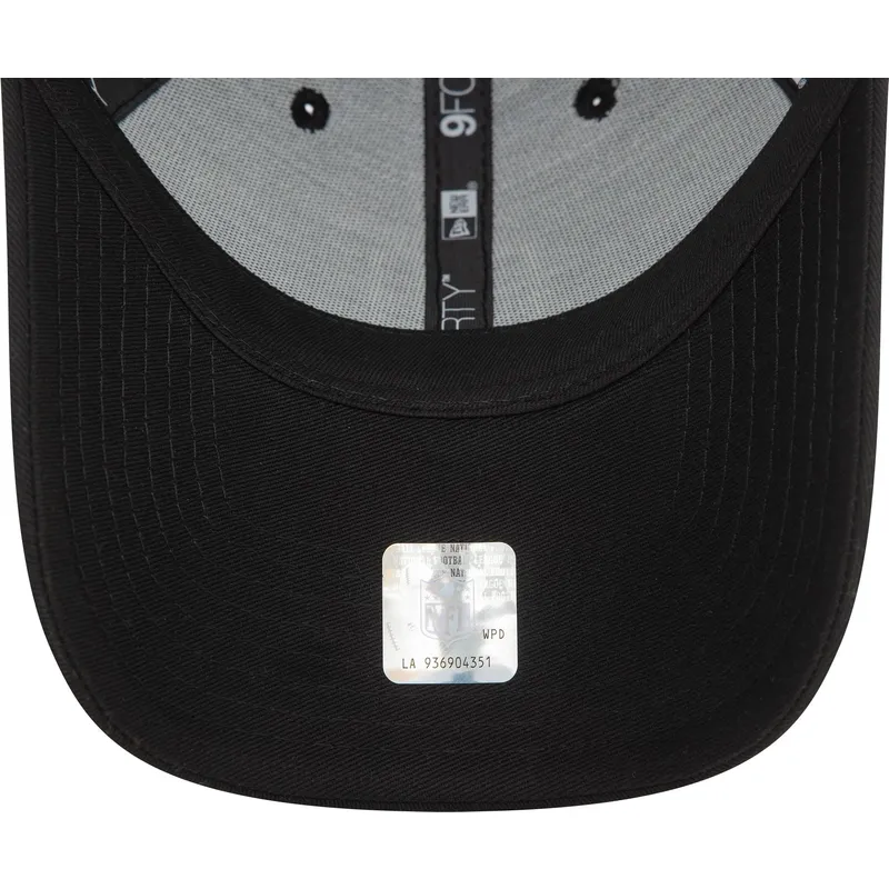 sort-justerbar-9forty-metallic-patch-las-vegas-raiders-nfl-kasket-fra-new-era