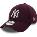 new-era-new-york-yankees-mlb-9forty-melton-wool-lilla-buet-snapback-kasket