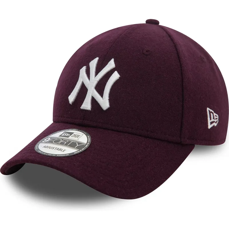 new-york-yankees-mlb-new-era-9forty-melton-wool-lilla-snapback-kasket