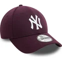 new-york-yankees-mlb-new-era-9forty-melton-wool-lilla-snapback-kasket