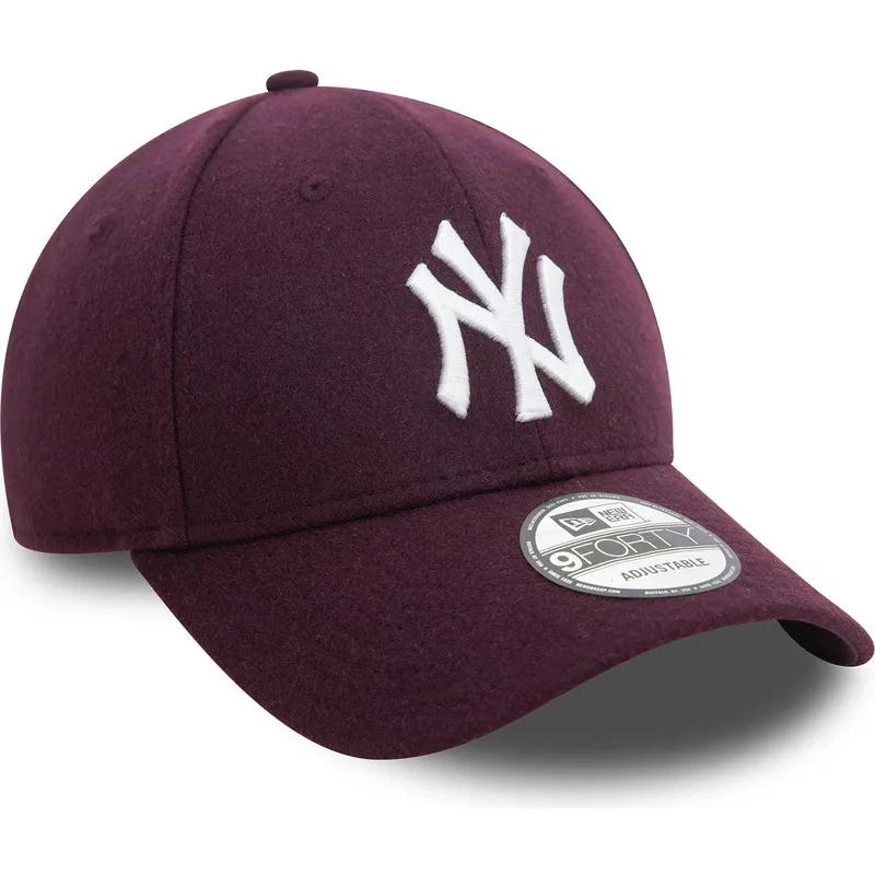 new-york-yankees-mlb-new-era-9forty-melton-wool-lilla-snapback-kasket