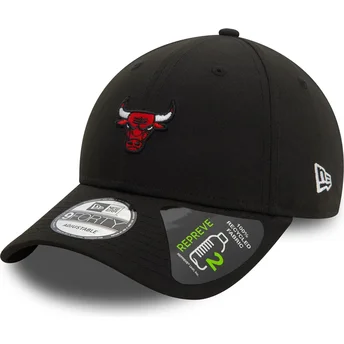 Sort justerbar 9FORTY REPREVE Mini Logo kasket fra Chicago Bulls NBA af New Era