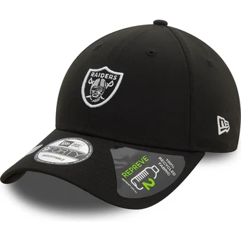 Justerbar sort 9FORTY REPREVE Mini Logo Gorra fra Las Vegas Raiders NFL af New Era