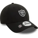 sort-justerbar-curved-kasket-9forty-repreve-mini-logo-fra-las-vegas-raiders-nfl-fra-new-era
