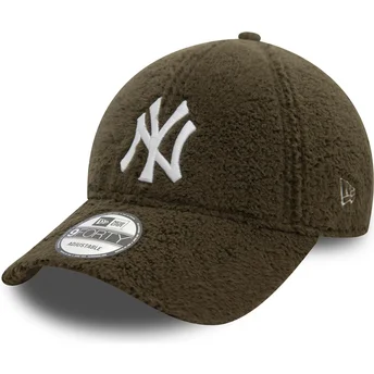 New Era New York Yankees MLB 9FORTY Borg justerbar grøn buet kasket