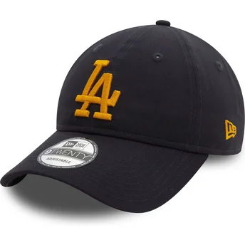 Justerbar marineblå kasket med gul logo 9TWENTY League Essential fra Los Angeles Dodgers MLB af New Era