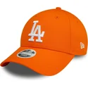 gorra-curva-naranja-ajustable-para-mujer-9forty-league-essential-de-los-angeles-dodgers-mlb-de-new-era