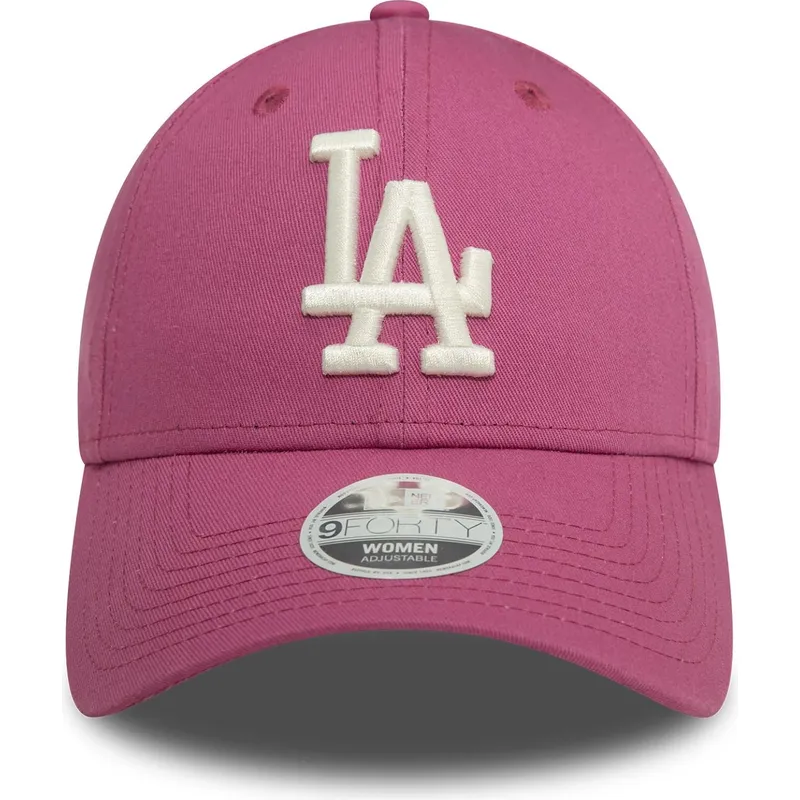 kasketter-buet-rosa-justerbar-rem-9forty-league-essential-fra-los-angeles-dodgers-mlb-af-new-era