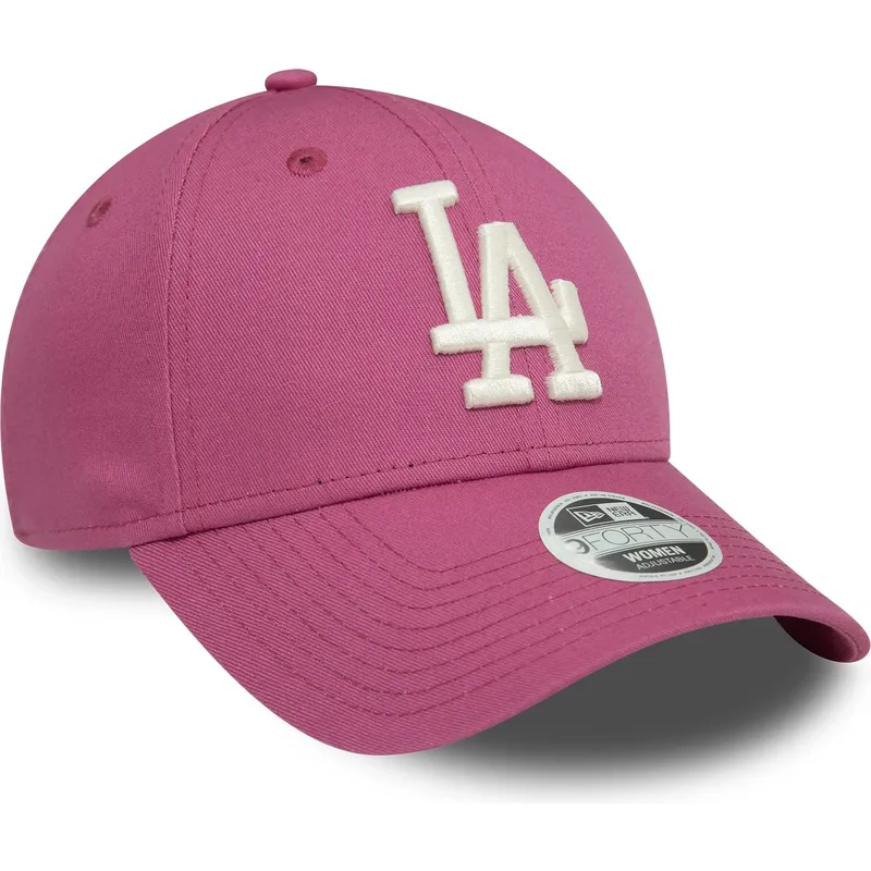 kasketter-buet-rosa-justerbar-rem-9forty-league-essential-fra-los-angeles-dodgers-mlb-af-new-era