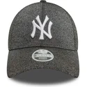 new-era-new-york-yankees-mlb-9forty-glitter-sort-justerbar-kvindekasket-med-buet-skygge