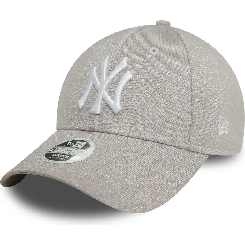 gra-justerbar-buet-kasket-til-kvinder-9forty-glitter-fra-new-york-yankees-mlb-fra-new-era