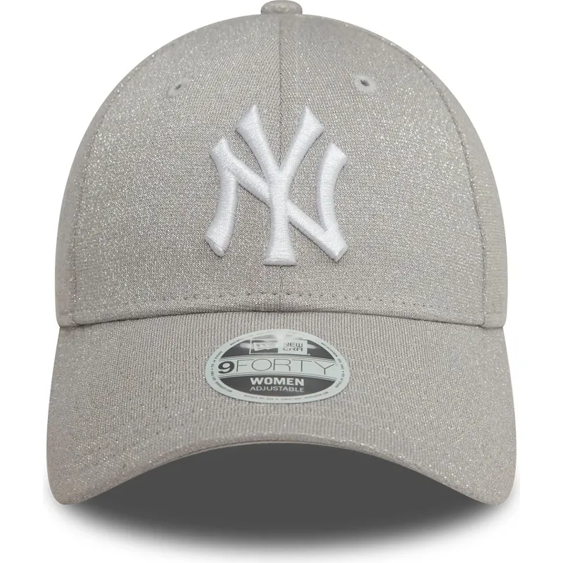 gra-justerbar-buet-kasket-til-kvinder-9forty-glitter-fra-new-york-yankees-mlb-fra-new-era