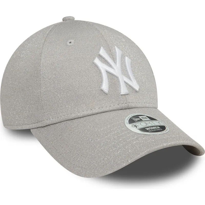 gra-justerbar-buet-kasket-til-kvinder-9forty-glitter-fra-new-york-yankees-mlb-fra-new-era