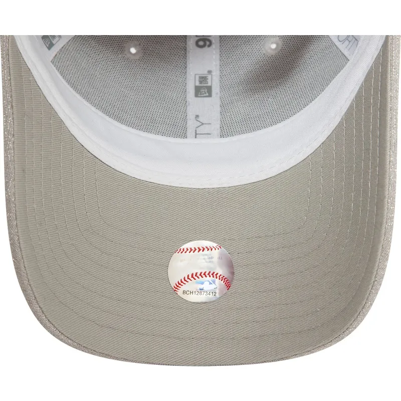 gra-justerbar-buet-kasket-til-kvinder-9forty-glitter-fra-new-york-yankees-mlb-fra-new-era