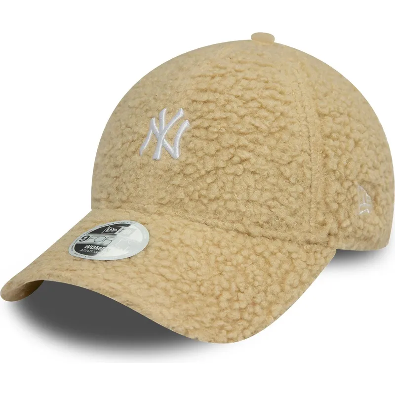 buet-beige-justerbar-kasket-til-kvinder-9forty-borg-fra-new-york-yankees-mlb-fra-new-era