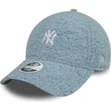 lysebla-justerbar-buet-kasket-til-kvinder-9forty-borg-fra-new-york-yankees-mlb-fra-new-era