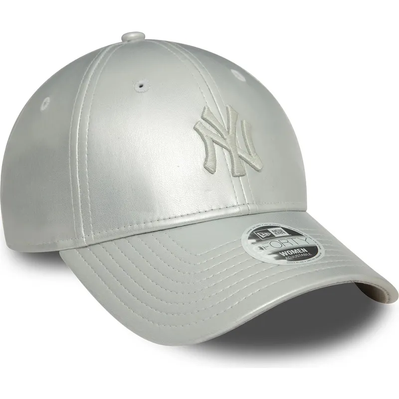 kasketter-buet-gra-justerbar-rem-plateada-plateado-9forty-midi-pu-fra-new-york-yankees-mlb-af-new-era