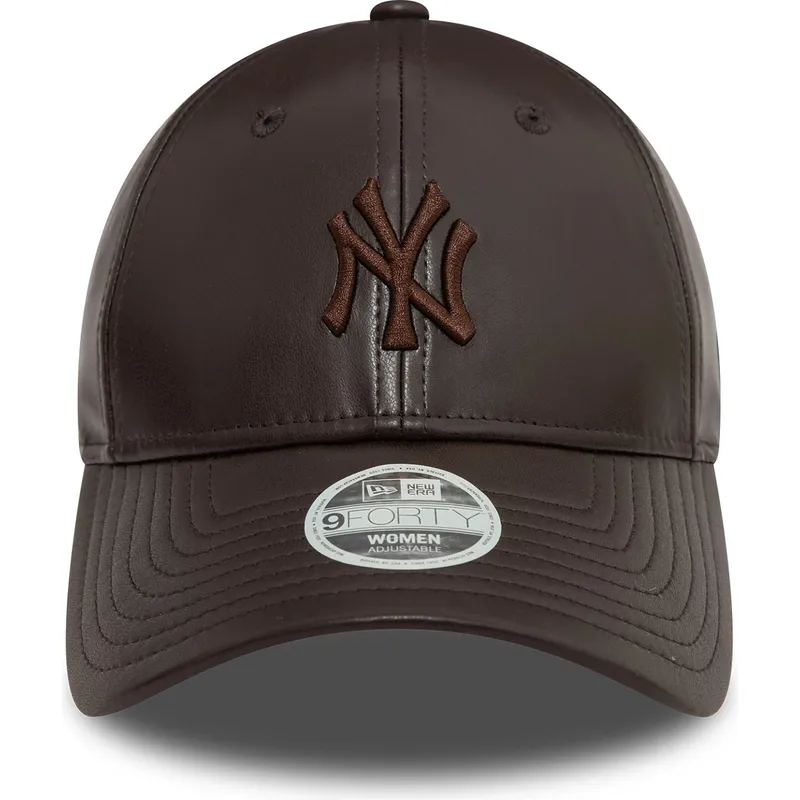kasketter-buet-brun-justerbar-rem-9forty-midi-pu-fra-new-york-yankees-mlb-af-new-era
