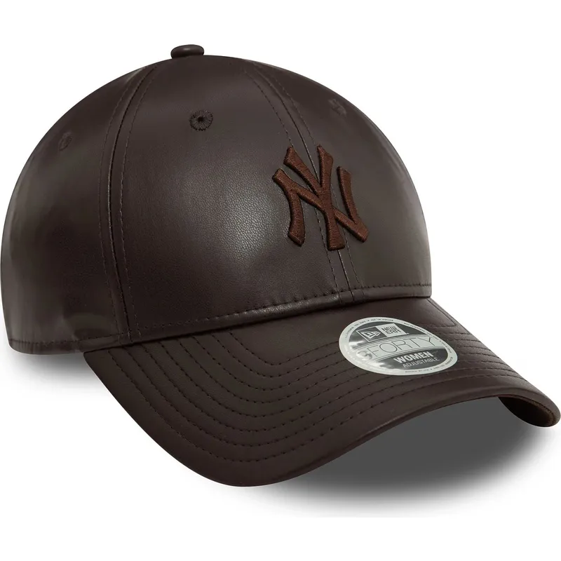 kasketter-buet-brun-justerbar-rem-9forty-midi-pu-fra-new-york-yankees-mlb-af-new-era