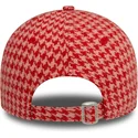 new-era-new-york-yankees-mlb-9forty-houndstooth-justerbar-lyserod-kvindekasket