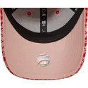 new-era-new-york-yankees-mlb-9forty-houndstooth-justerbar-lyserod-kvindekasket