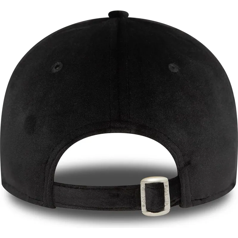 buet-sort-justerbar-kasket-til-kvinder-9forty-velour-diamante-fra-new-york-yankees-mlb-fra-new-era