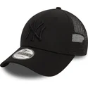 new-york-yankees-mlb-9forty-home-field-sort-justerbar-truckerkasket-med-sort-logo-fra-new-era