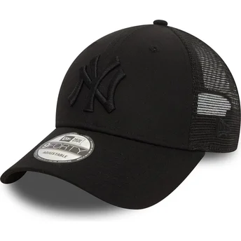 Justerbar sort trucker-kasket med sort logo 9FORTY Home Field fra New York Yankees MLB af New Era