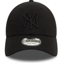 new-york-yankees-mlb-9forty-home-field-sort-justerbar-truckerkasket-med-sort-logo-fra-new-era
