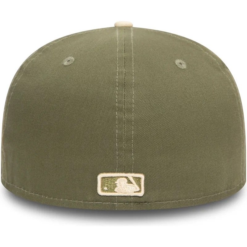 los-angeles-dodgers-mlb-new-era-59fifty-side-patch-justerbar-flad-gron-og-beige-kasket