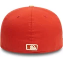 kasketter-flad-orange-tilpasset-59fifty-side-patch-fra-oakland-athletics-mlb-af-new-era