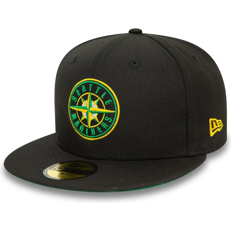 sort-justerbar-flad-kasket-59fifty-coop-seattle-mariners-mlb-fra-new-era