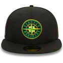 sort-justerbar-flad-kasket-59fifty-coop-seattle-mariners-mlb-fra-new-era