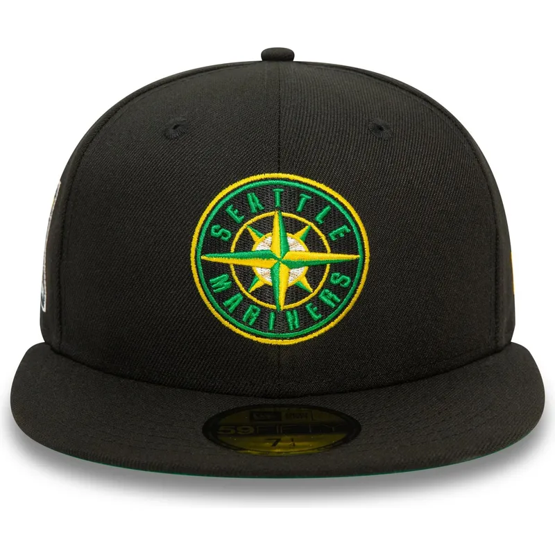 sort-justerbar-flad-kasket-59fifty-coop-seattle-mariners-mlb-fra-new-era