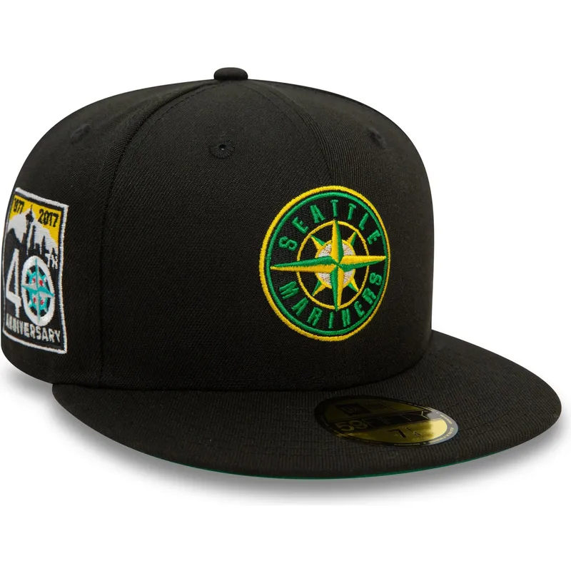 sort-justerbar-flad-kasket-59fifty-coop-seattle-mariners-mlb-fra-new-era