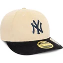 59fifty-low-profile-cord-beige-og-marinebla-justerbar-kasket-fra-new-york-yankees-mlb-af-new-era