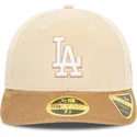 beige-og-brun-kurvet-kasket-59fifty-low-profile-cord-los-angeles-dodgers-mlb-fra-new-era