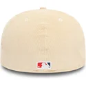 beige-og-brun-kurvet-kasket-59fifty-low-profile-cord-los-angeles-dodgers-mlb-fra-new-era