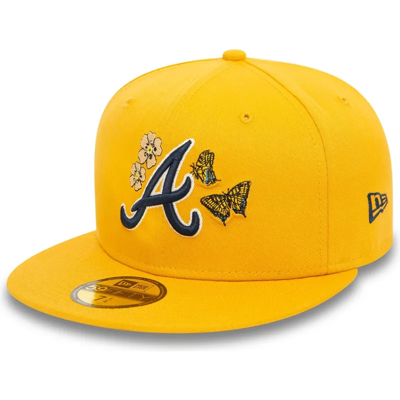 kasketter-flad-gul-tilpasset-59fifty-icon-fra-atlanta-braves-mlb-af-new-era