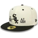 beige-og-sort-justeret-59fifty-93-division-chicago-white-sox-mlb-kasket-fra-new-era