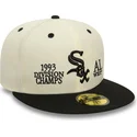 beige-og-sort-justeret-59fifty-93-division-chicago-white-sox-mlb-kasket-fra-new-era