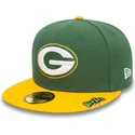 gron-og-gul-justerbar-fladskygget-59fifty-kasket-pin-pack-fra-green-bay-packers-nfl-af-new-era