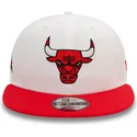 kasketter-flad-rod-snapback-9fifty-white-crown-patch-fra-chicago-bulls-nba-af-new-era