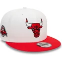 kasketter-flad-rod-snapback-9fifty-white-crown-patch-fra-chicago-bulls-nba-af-new-era