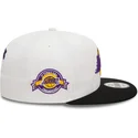 los-angeles-lakers-nba-new-era-hvid-og-sort-snapback-9fifty-white-crown-patch-flat-cap