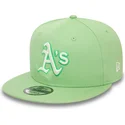 gorra-plana-verde-claro-snapback-9fifty-world-series-patch-de-oakland-athletics-mlb-de-new-era