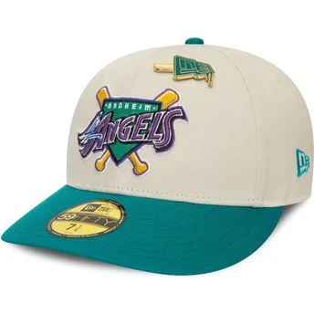 59FIFTY Anaheim Angels MLB beige og grøn buet kasket fra New Era